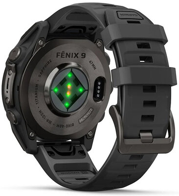 Garmin Fenix 9 AMOLED 47mm, Carbon Gray DLC Titanium Black