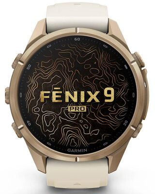 Garmin Fenix 9 Pro AMOLED 43mm, Autumn Gold Titanium Cream/French Gray