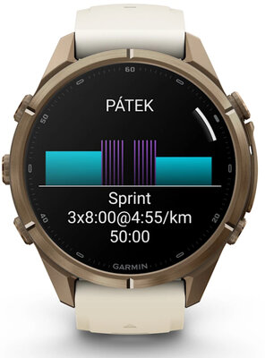 Garmin Fenix 9 Pro AMOLED 43mm, Autumn Gold Titanium Cream/French Gray