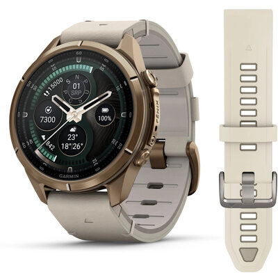 (SK) Garmin Fenix 9 Pro AMOLED 43mm, inReach, Autumn Gold Titanium/Bone (Premium) (+ náhradný remienok)