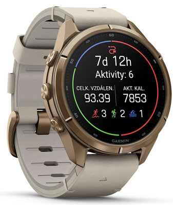 (SK) Garmin Fenix 9 Pro AMOLED 43mm, inReach, Autumn Gold Titanium/Bone (Premium) (+ náhradný remienok)