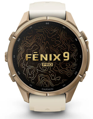 Garmin Fenix 9 Pro AMOLED 43mm, inReach, Autumn Gold Titanium Cream/French Gray