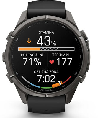 Garmin Fenix 9 Pro AMOLED 43mm, inReach, Carbon Gray DLC Titanium Black/Pebble Gray