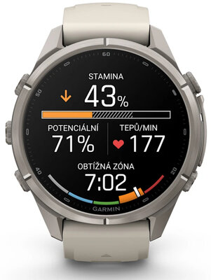 (SK) Garmin Fenix 9 Pro AMOLED 43mm, inReach, Titanium Fog Gray/Dark Sandstone