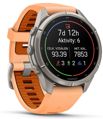 Garmin Fenix 9 Pro AMOLED 43mm, inReach, Titanium Shell Pink/Autumn Orange