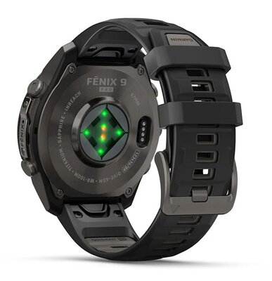 Garmin Fenix 9 Pro AMOLED 47mm, inReach, Carbon Gray DLC Titanium Black/Pebble Gray