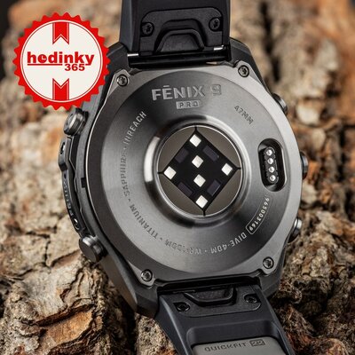 Garmin Fenix 9 Pro AMOLED 47mm, inReach, Carbon Gray DLC Titanium Black/Pebble Gray
