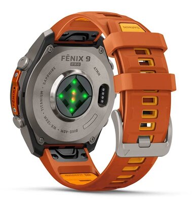 Garmin Fenix 9 Pro AMOLED 47mm, inReach, Titanium Autumn Orange/Spark Orange
