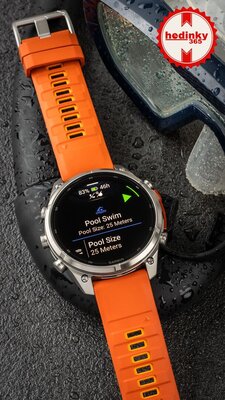 Garmin Fenix 9 Pro AMOLED 47mm, inReach, Titanium Autumn Orange/Spark Orange