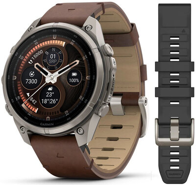 (SK) Garmin Fenix 9 Pro AMOLED 47mm, inReach, Titanium Walnut (Premium) (+ náhradný remienok)