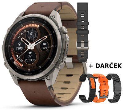 (SK) Garmin Fenix 9 Pro AMOLED 47mm, inReach, Titanium Walnut (Premium) (+ náhradný remienok)