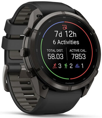 Garmin Fenix 9 Pro AMOLED 51mm, Carbon Gray DLC Titanium Black/Pebble Gray