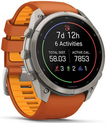 Garmin Fenix 9 Pro AMOLED 51mm, inReach, Titanium Autumn Orange/Spark Orange