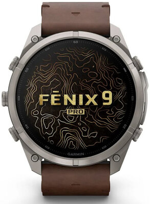 (SK) Garmin Fenix 9 Pro AMOLED 51mm, inReach, Titanium Walnut (Premium) (+ náhradný remienok)