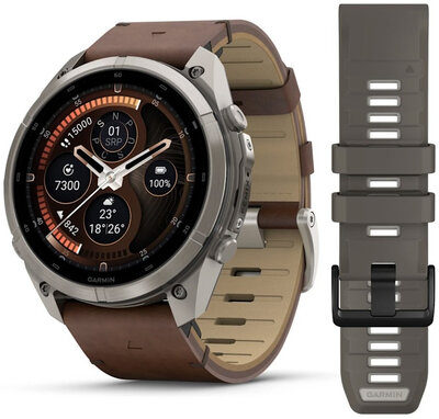 (SK) Garmin Fenix 9 Pro AMOLED 51mm, inReach, Titanium Walnut (Premium) (+ náhradný remienok)