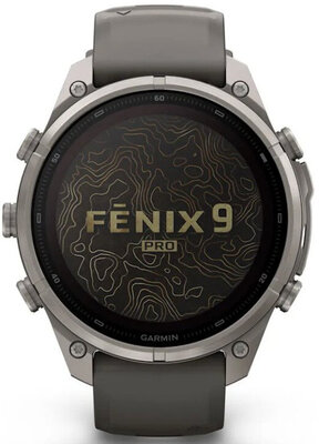 Garmin Fenix 9 Pro Solar 47mm, inReach, Titanium Pebble Gray