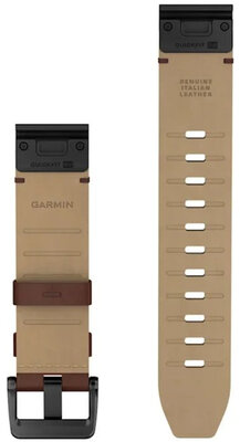 Kožený řemínek Garmin 22mm, Walnut, QuickFit, 010-14507-20