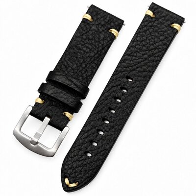 Kožený remienok Ricardo Crema premium, Black, Quick Release