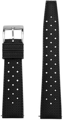 Gumový remienok Ricardo Terni premium 20mm, Black, Quick Release