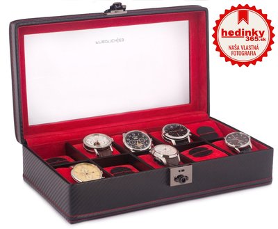 Kazeta na hodinky Friedrich Lederwaren Carbon 32048-2