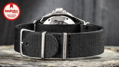 Nylonový popruh Ricardo, čierny, NATO