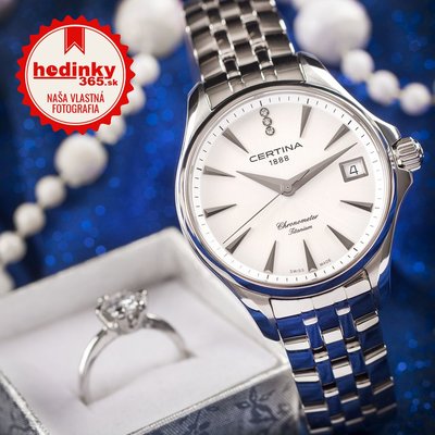 Certina DS Action Lady Quartz Precidrive COSC Chronometer Diamonds C032.051.44.036.00