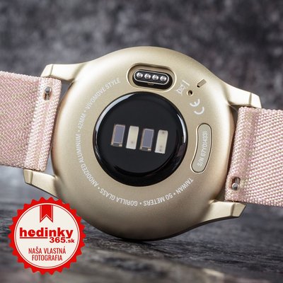 Garmin Vívomove 3 Style, Light Gold / Pink Nylon Band