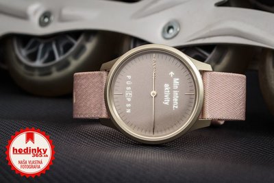 Garmin Vívomove 3 Style, Light Gold / Pink Nylon Band