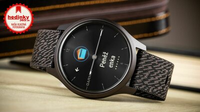 Garmin Vívomove 3 Style, Slate / Black Nylon Band