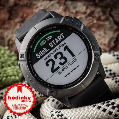 Garmin Fenix 6X PRO Glass, Black/Black Band (MAP/Music)