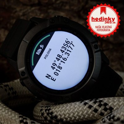 Garmin Fenix 6X PRO Glass, Black/Black Band (MAP/Music)