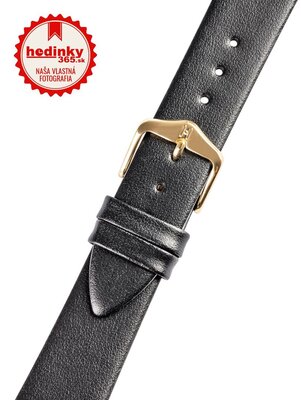 Čierny kožený remienok Hirsch Toronto M 03702150OE-1 (Teľacina) Open End