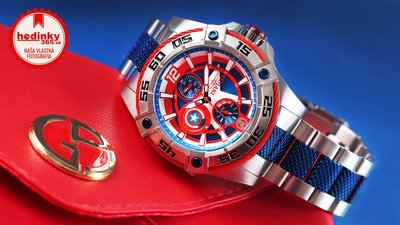 Invicta Marvel Lady Quartz 44mm 27018 Captain America Limited Edition 4000pcs