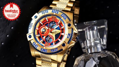 Invicta Marvel Lady Quartz 44mm 27019 Captain America Limited Edition 4000pcs
