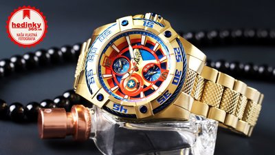 Invicta Marvel Lady Quartz 44mm 27019 Captain America Limited Edition 4000pcs