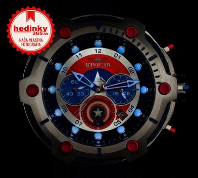 Invicta Marvel Men Quartz 52mm Chronograph 27965 Captain America Limited Edition 4000pcs
