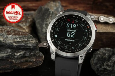 Garmin Epix 2 Glass, Silver / Gray Silicone Band