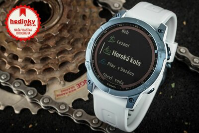 Garmin Fenix 7 Sapphire Solar Blue DLC Titanium / White Band