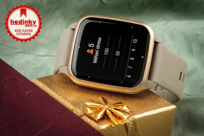 Garmin Venu Sq 2 Music, Cream Gold / Grey Band