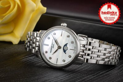 Frederique Constant Slimline Lady Quartz Moonphase FC-206MPWD1S6B