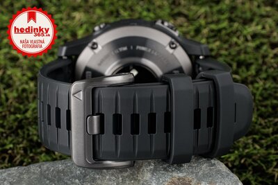 (SK) Garmin Fenix 7 Pro Sapphire Solar Gray DLC Titanium / Black Silicone Band