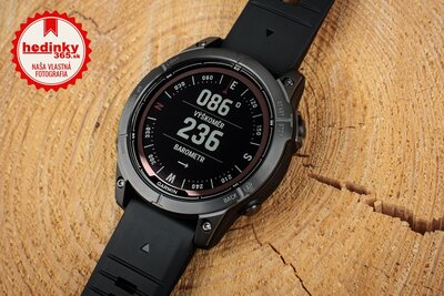 (SK) Garmin Fenix 7 Pro Sapphire Solar Gray DLC Titanium / Black Silicone Band