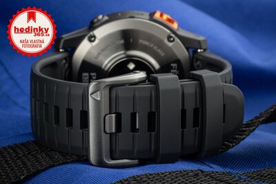 (SK) Garmin Fenix 7 Pro Solar, Slate Gray Stainless Steel, Black Band