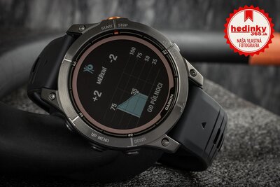 (SK) Garmin Fenix 7 Pro Solar, Slate Gray Stainless Steel, Black Band