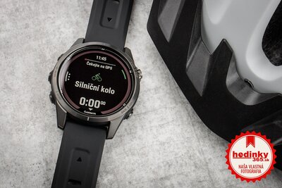(SK) Garmin Fenix 7S Pro Sapphire Solar Gray DLC Titanium / Black Silicone Band