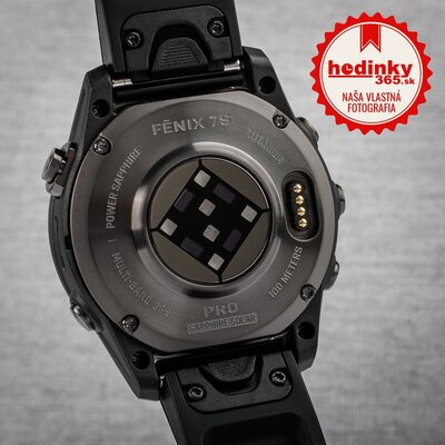 (SK) Garmin Fenix 7S Pro Sapphire Solar Gray DLC Titanium / Black Silicone Band