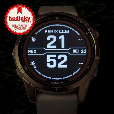 (SK) Garmin Fenix 7S Pro Sapphire Solar Soft Gold / Light Sand Silicone Band