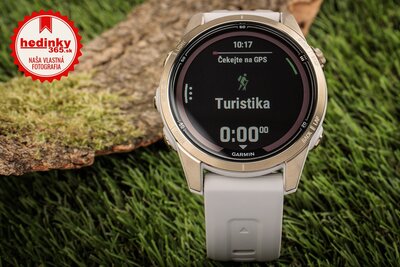 (SK) Garmin Fenix 7S Pro Sapphire Solar Soft Gold / Light Sand Silicone Band