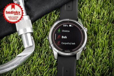 Garmin Fenix 7S Pro Solar, Silver Stainless Steel, Graphite Band