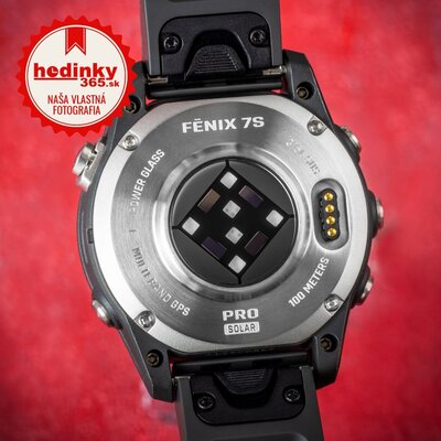 Garmin Fenix 7S Pro Solar, Silver Stainless Steel, Graphite Band